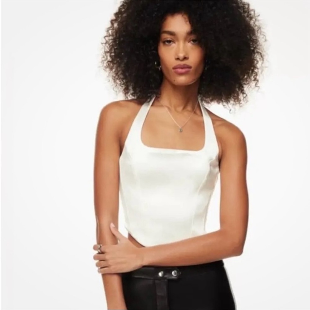 Aritzia Satin Bustier Top